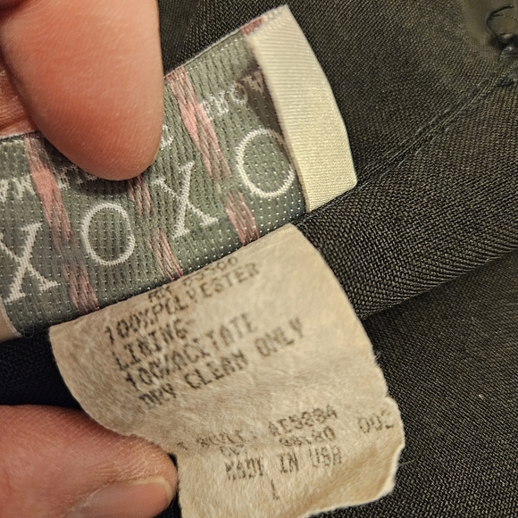 Y2K Black Blazer XOXO Sz L - Picture 4 of 5